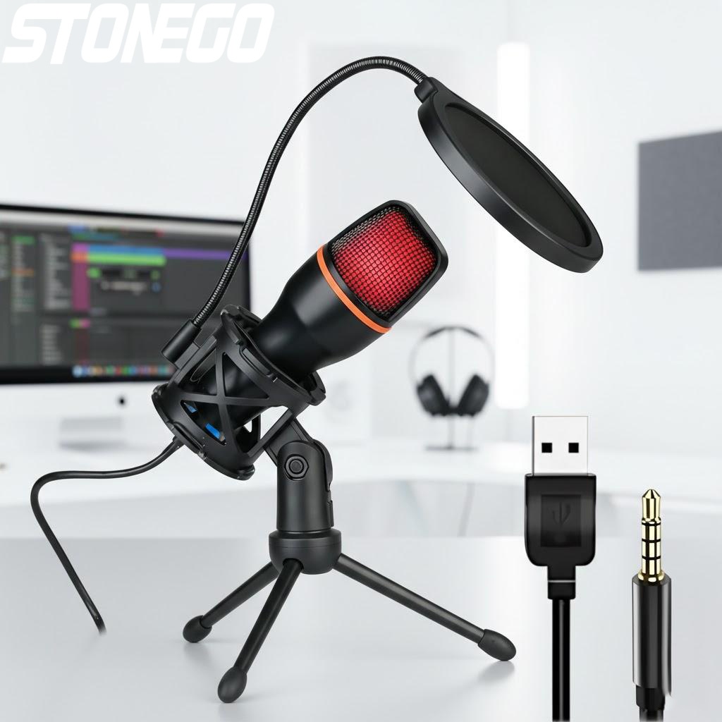 Pc Gaming Youtuber - Kit de Microfone Condensador USB Profissional