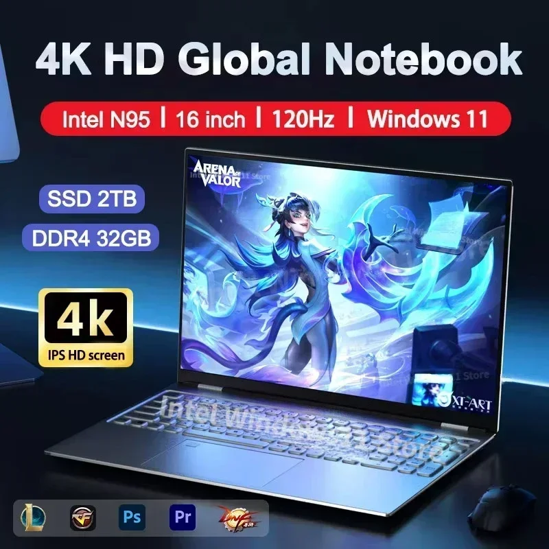 Pc Gaming Intel - NOVO Laptop Intel N95 com Tela