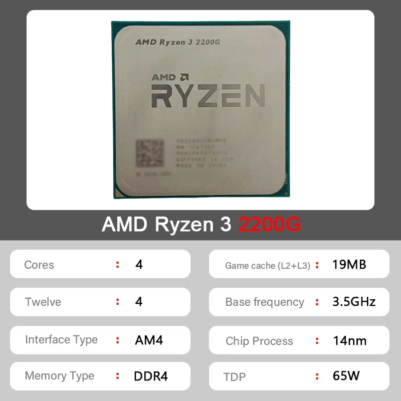Processador AMD Ryzen 3 2200G  - Pc Gaming Entry avaliação e preço