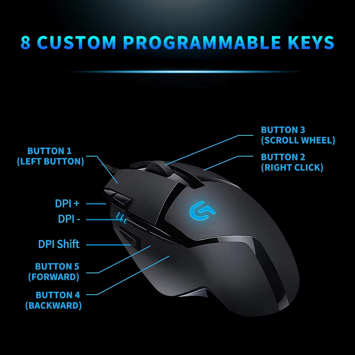 Mouse Gamer Logitech G402 Hype - Pc Gaming Valorant avaliação e preço