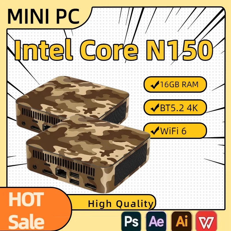 Mini PC Compacto Intel N150, C - Pc Gaming Intel avaliação e preço