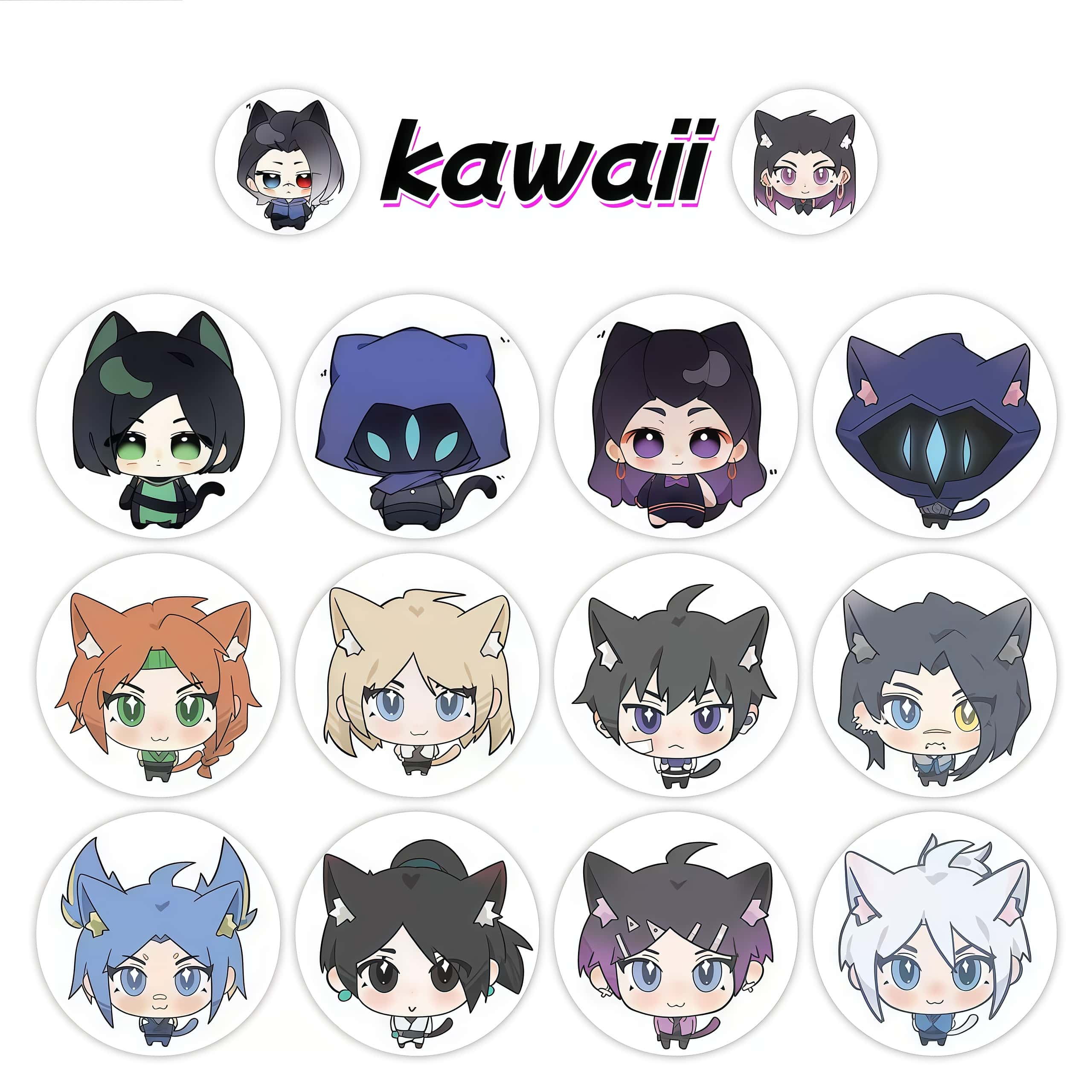 500 Adesivos Redondos Chibi Or - Pc Gaming Valorant avaliação e preço