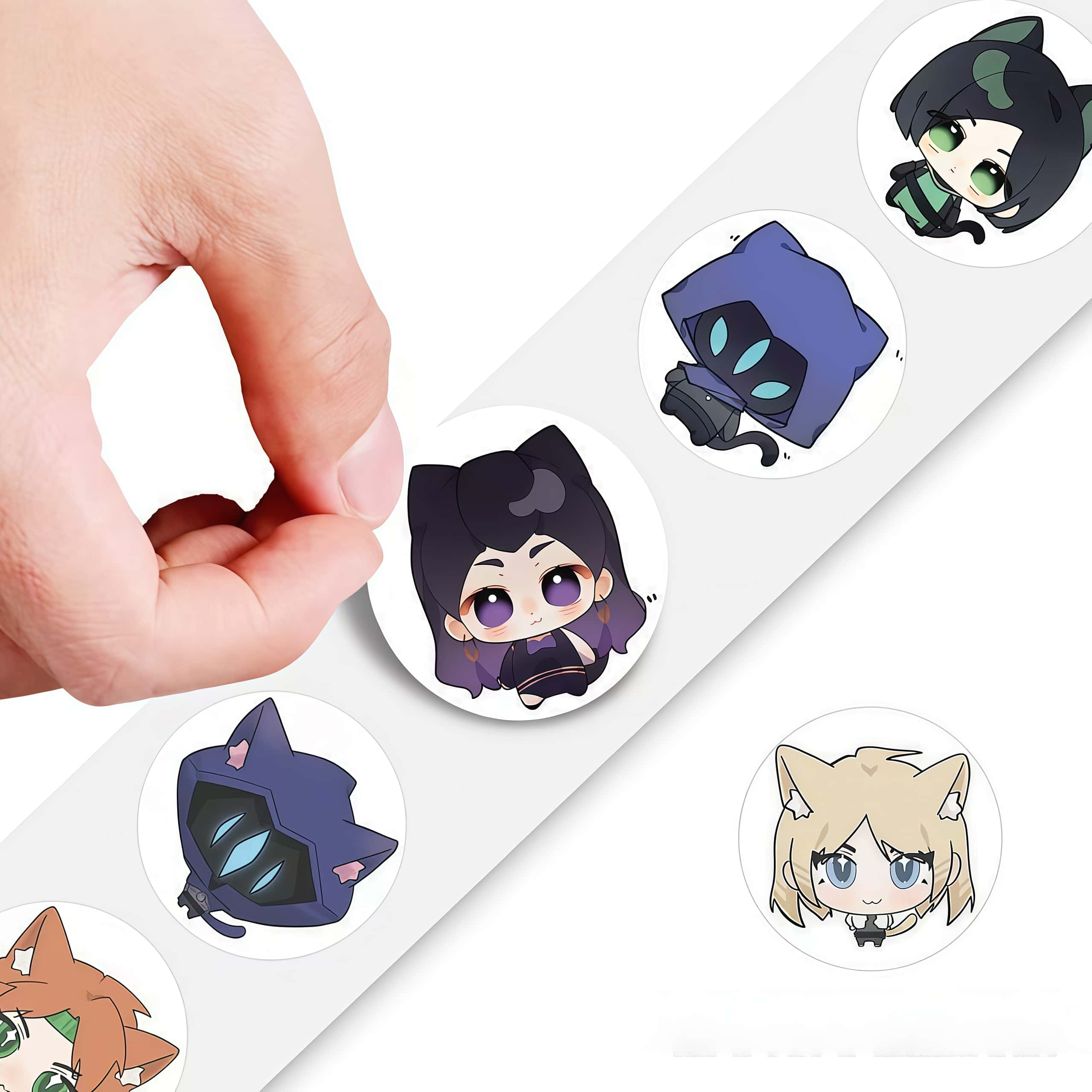 500 Adesivos Redondos Chibi Or - Pc Gaming Valorant avaliação e preço