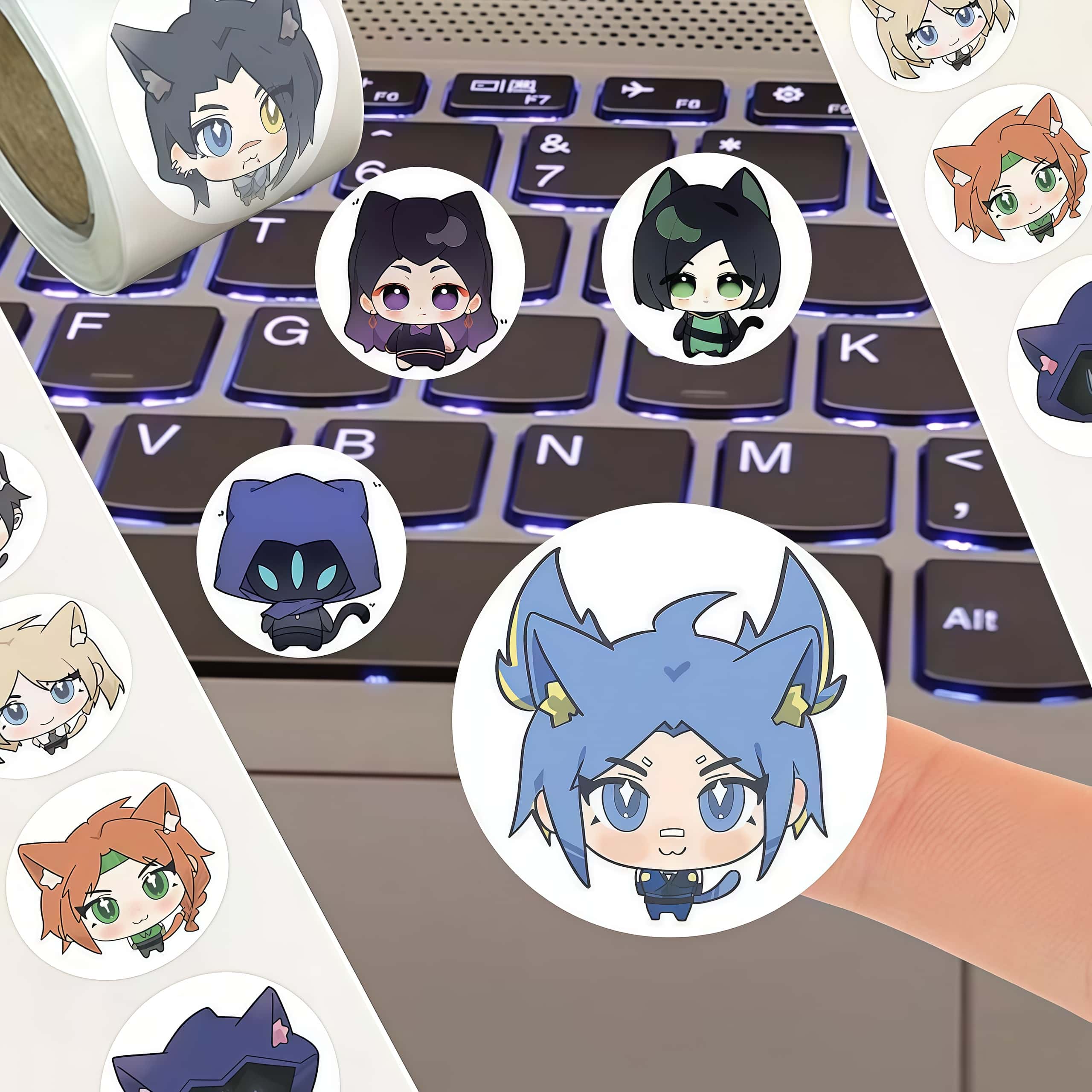 500 Adesivos Redondos Chibi Or - Pc Gaming Valorant avaliação e preço