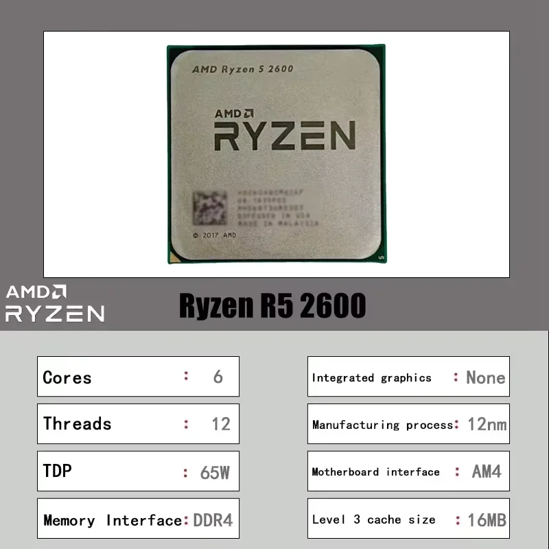 Processador AMD Ryzen 5 2600 R - Pc Gaming Entry avaliação e preço